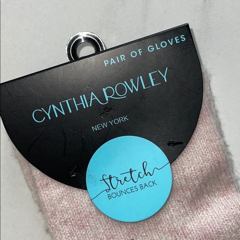 NWT Light Pink Cynthia Rowley Wool Gloves One Size - Picture 3 of 4